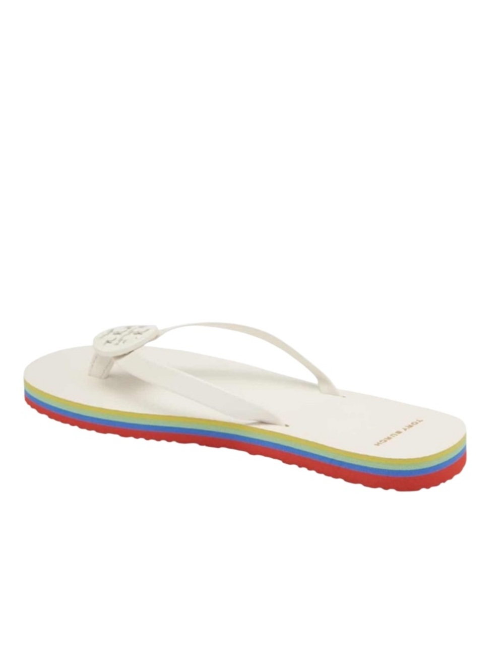 🦋 Tory Burch Minnie Flip Flop - Ivory Multi 7 🦋 - Picture 3 of 9